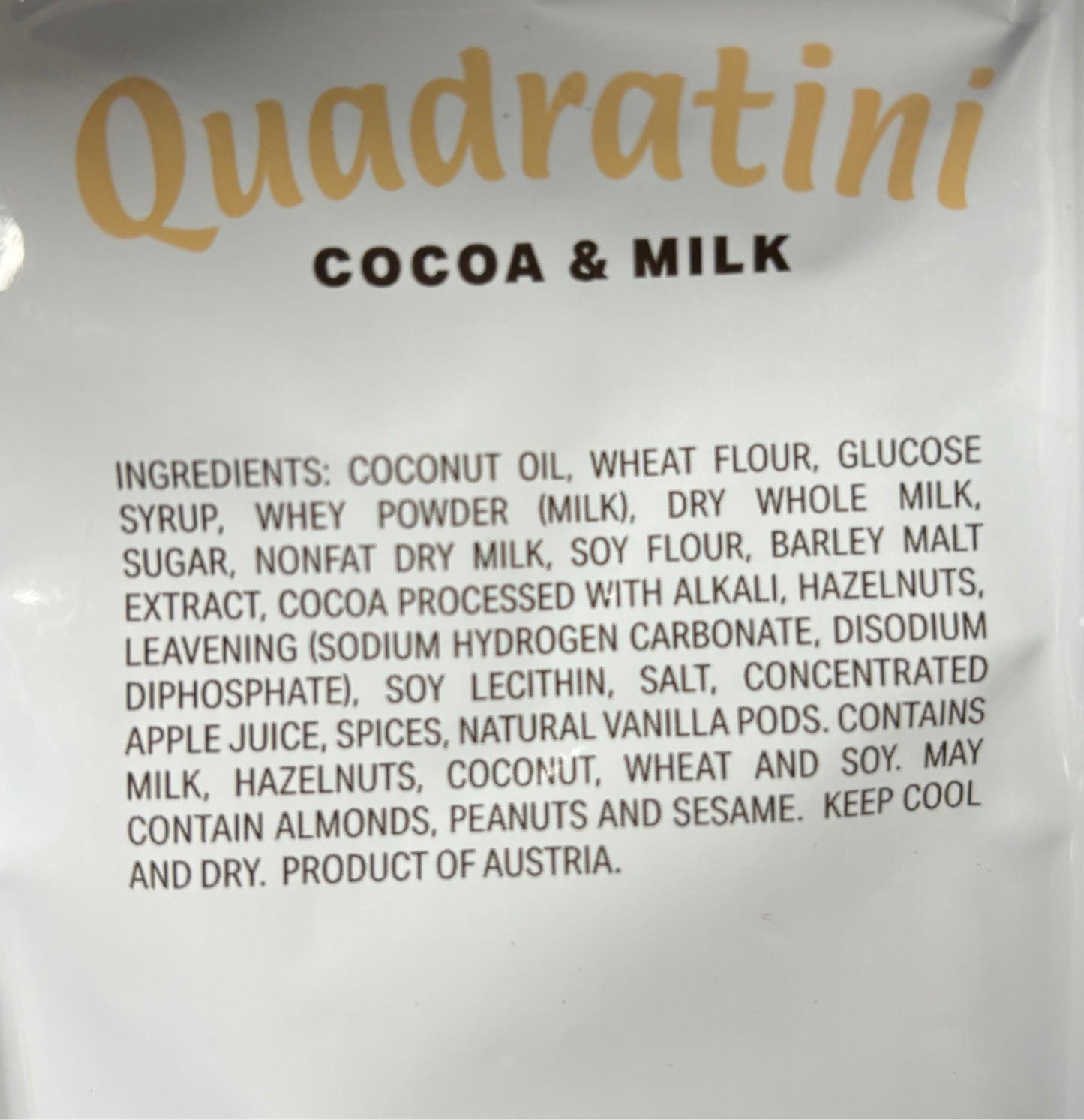 Loacker Wafers Quadratini Cocoa & Milk – 250g (8.82)