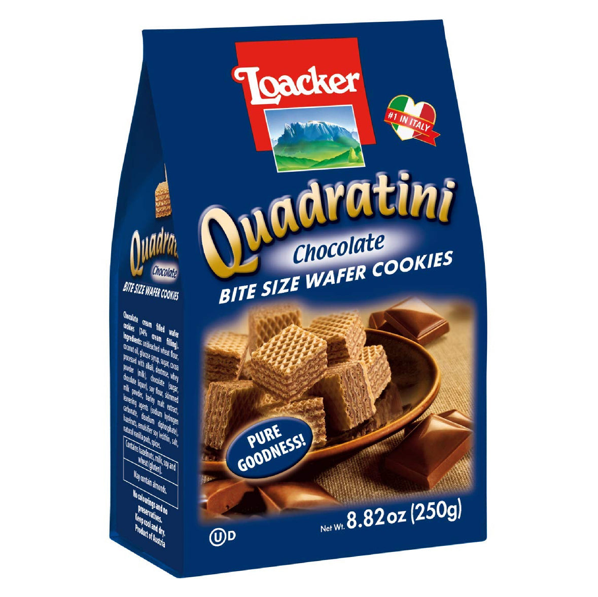 Loacker Quadratini Chocolate Wafers – 250g (8.82oz)