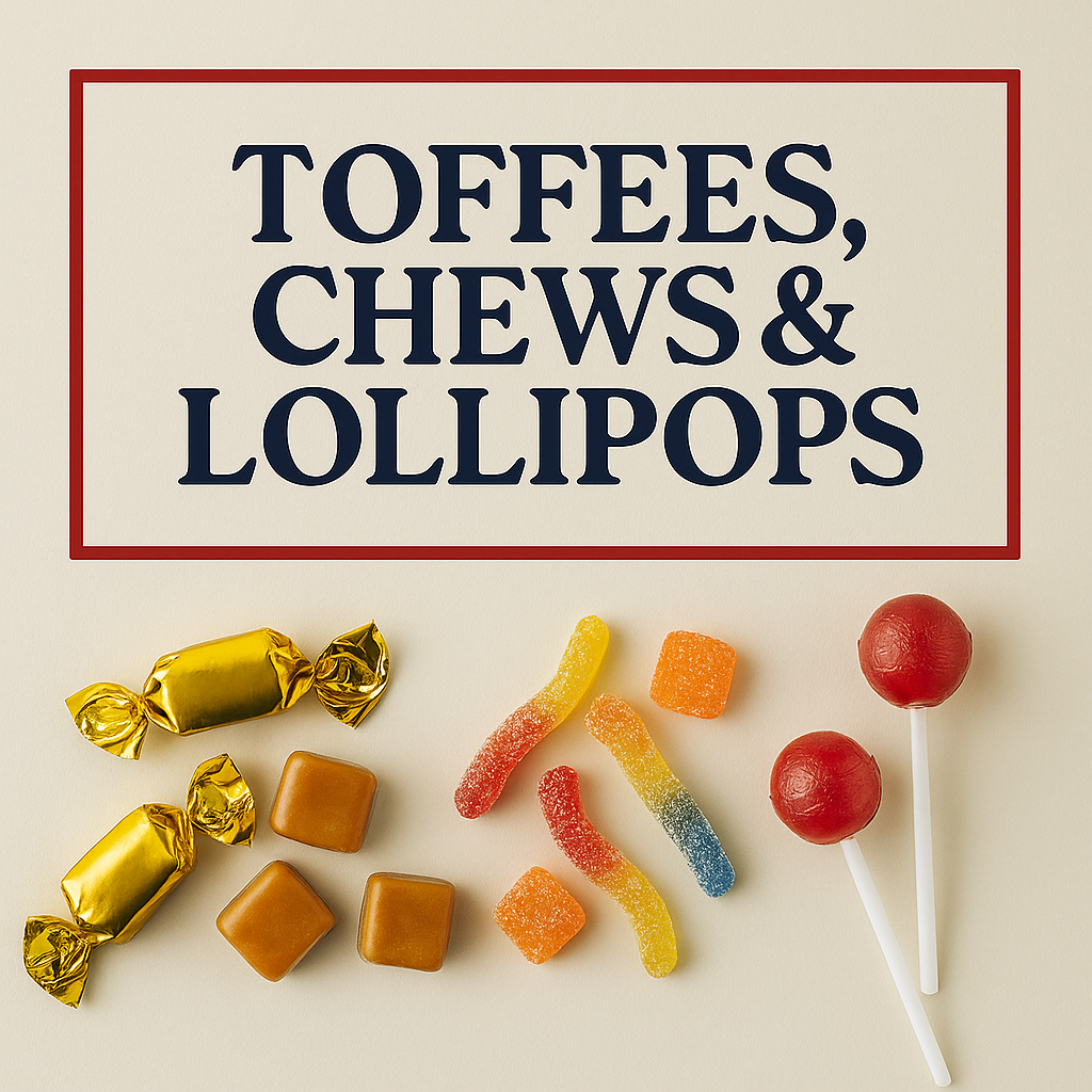 Toffees, Chews & Lollipops