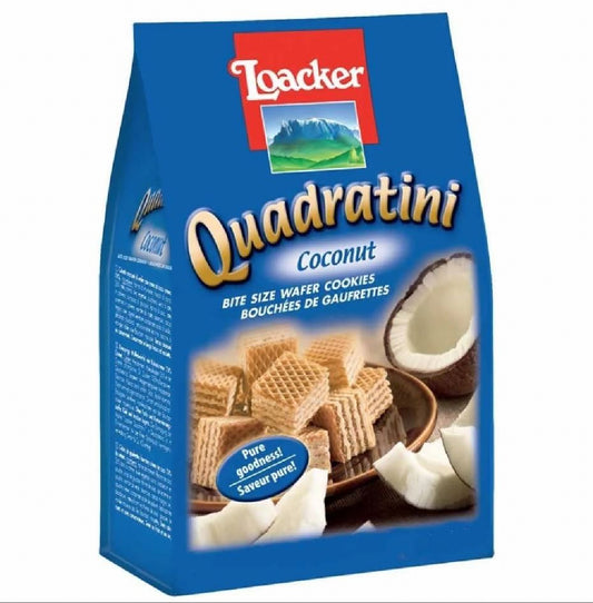 Loacker Quadratini Coconut Wafers – 250g (8.82 oz)