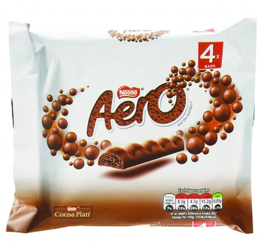 Aero Milk Chocolate Bars – 4-Pack (27g Each)